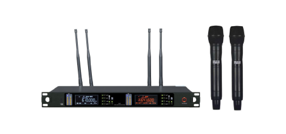 一拖二无线演出级别麦克风（真分集）